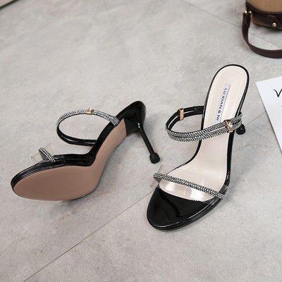 Női szandál kövekkel és sarokkal 10 cm