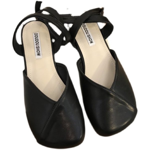 Eko-nahast vabaaja naiste kinnised sandaalid