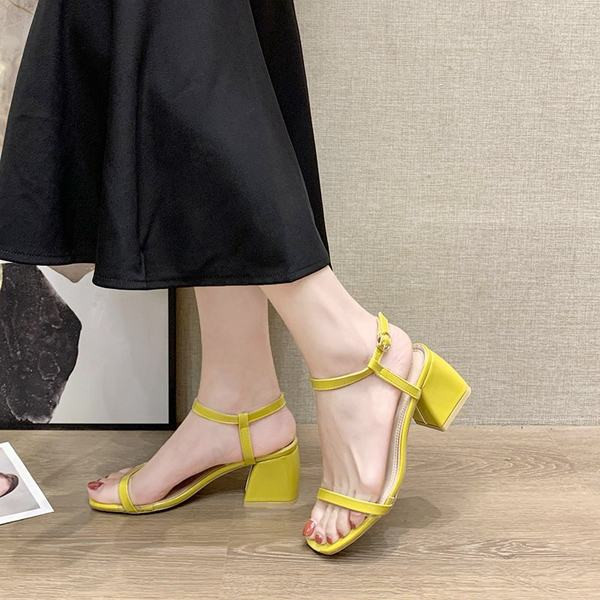 Naiste sandaalid paksu kontsaga 6,5 cm