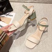 Uue mudeli 5 cm paksuse kontsaga sandaalid