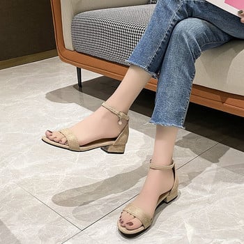 Γυναικεία casual πέδιλα από eco suede με φλατ σόλα