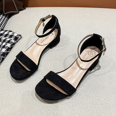 Naiste vabaaja sandaalid öko-seemisnahast lameda tallaga