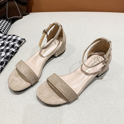 Naiste vabaaja sandaalid öko-seemisnahast lameda tallaga