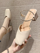 Naiste nahast sandaalid 4 cm paksuse kontsaga