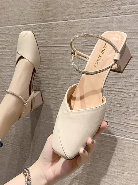 Naiste nahast sandaalid 4 cm paksuse kontsaga