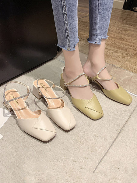 Naiste nahast sandaalid 4 cm paksuse kontsaga