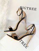 Naiste sandaalid 11 cm kontsa ja pandlaga