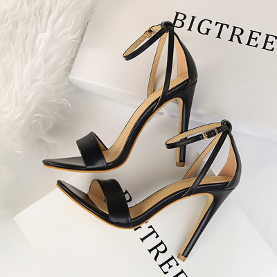 Naiste sandaalid 11 cm kontsa ja pandlaga