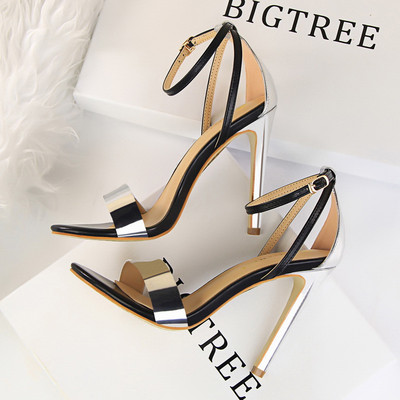 Naiste sandaalid 11 cm kontsa ja pandlaga