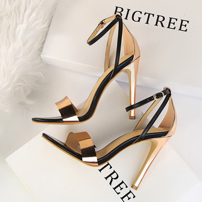 Naiste sandaalid 11 cm kontsa ja pandlaga