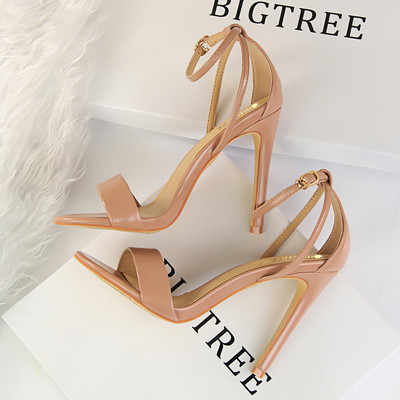 Naiste sandaalid 11 cm kontsa ja pandlaga