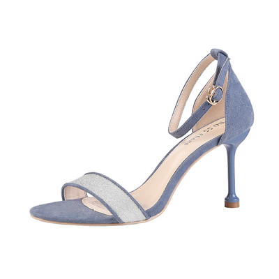 Öko-seemisnahast läikiva efektiga naiste sandaalid