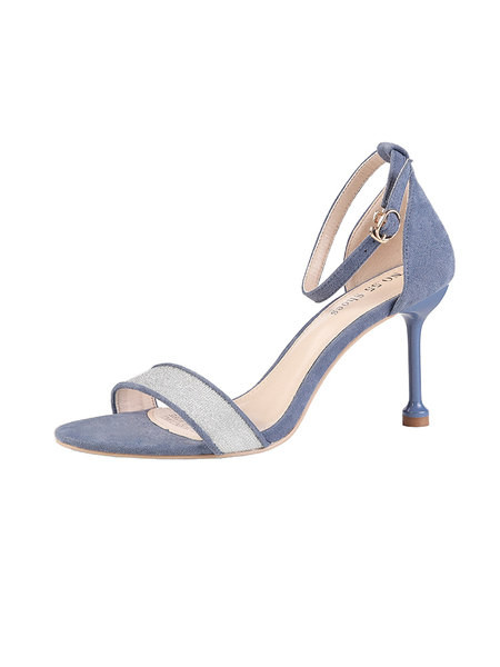 Öko-seemisnahast läikiva efektiga naiste sandaalid