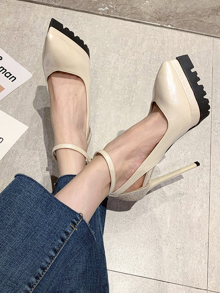 Naiste lakknahast kingad pandlaga ja 12,5 cm kontsaga