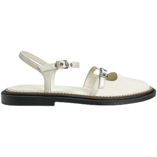 Kahes värvitoonis pandlaga naiste lakknahast sandaalid