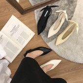 Öko-nahast terava otsaga suletud ninaosaga sandaalid