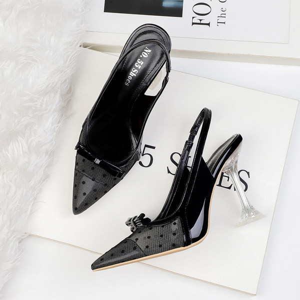 Terav täppmuster 7 cm õhukese kontsaga