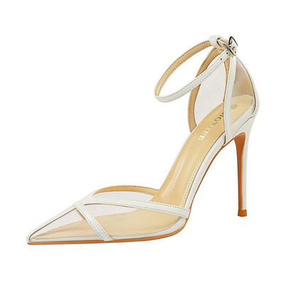 Μοντέρνα γυναικεία πέδιλα με τακούνι 10 cm