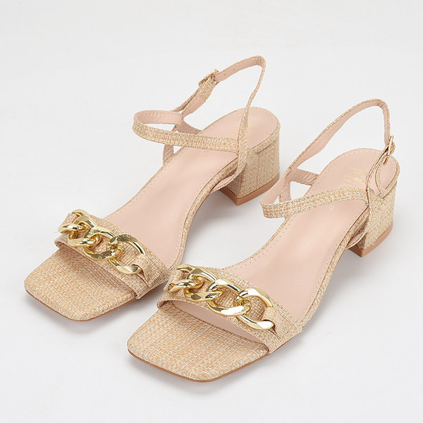 Kuldse ketiga vabaaja naiste sandaalid