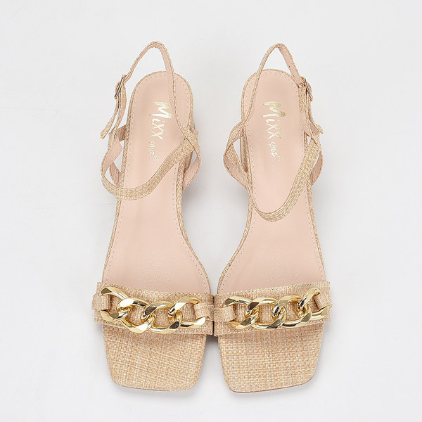 Kuldse ketiga vabaaja naiste sandaalid