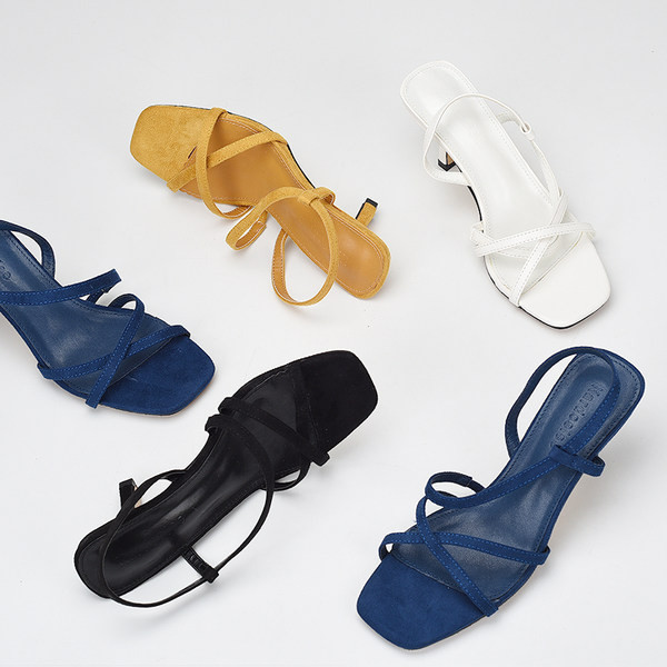 Naiste vabaaja sandaalid ristrihmadega ökoseemisnahast