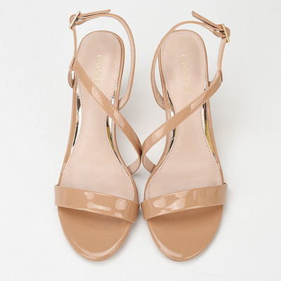 Κομψά πέδιλα με τακούνι 8 cm και αγκράφα