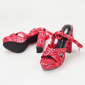 Naiste sandaalid paeltega ja 12 cm paksuse kontsaga