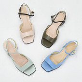 Uus mudel kandilise kontsaga naiste nahast sandaalid