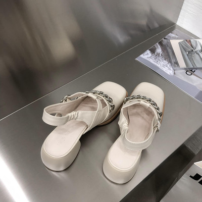 Naiste vabaaja sandaalid kunstnahast ketiga