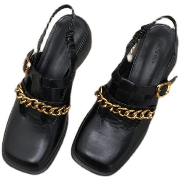 Naiste vabaaja sandaalid kunstnahast ketiga