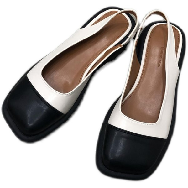 Öko bőrből készült, zárt orrú női szandál