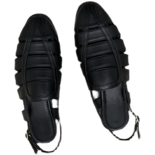 Kolmes värvitoonis ökonahast vabaaja sandaalid