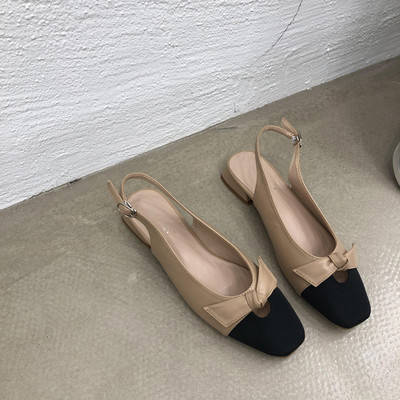 Alkalmi női szandál műbőrből - szalaggal