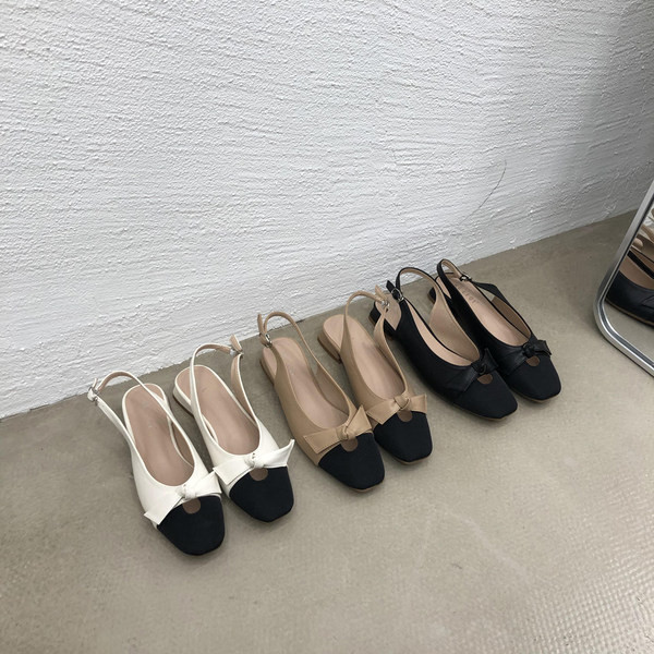 Alkalmi női szandál műbőrből - szalaggal