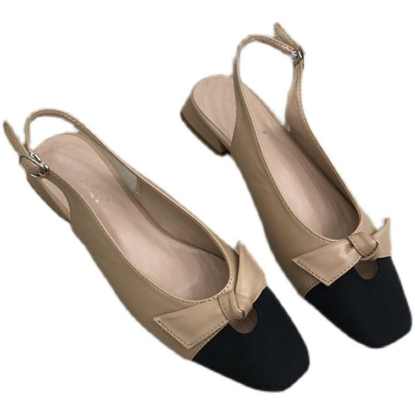 Alkalmi női szandál műbőrből - szalaggal