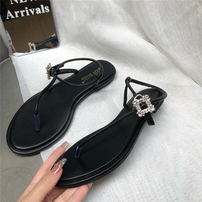 Läbi varvaste kividega vabaaja sandaalid