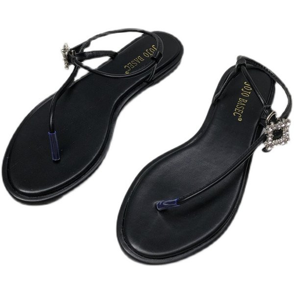 Läbi varvaste kividega vabaaja sandaalid