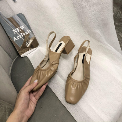 Moodsad kunstnahast kõrge 4 cm kontsaga sandaalid