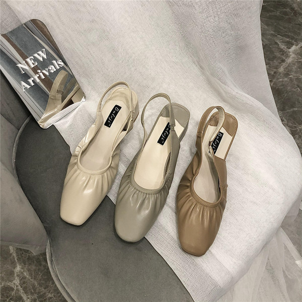 Moodsad kunstnahast kõrge 4 cm kontsaga sandaalid