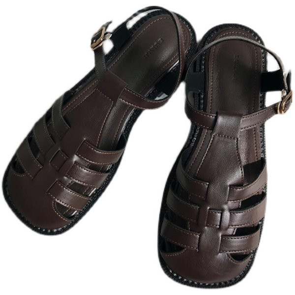 Suvised naiste vabaaja sandaalid rihmade ja pandlaga