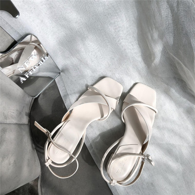 Naiste nahast sandaalid 5 cm paksuse kontsaga