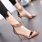 Elegantsed naiste sandaalid 8,5 cm kõrge kontsaga-Rooma stiilis