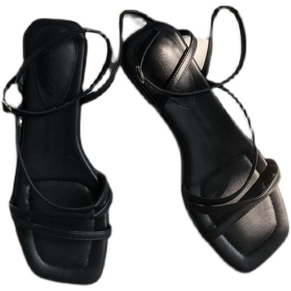 Alkalmi szandál vékony pánttal - eko bőrből