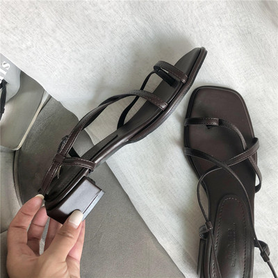 Naiste nahast vabaaja sandaalid