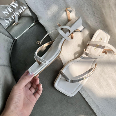 Uus mudel naiste kivide ja ristrihmadega sandaalid