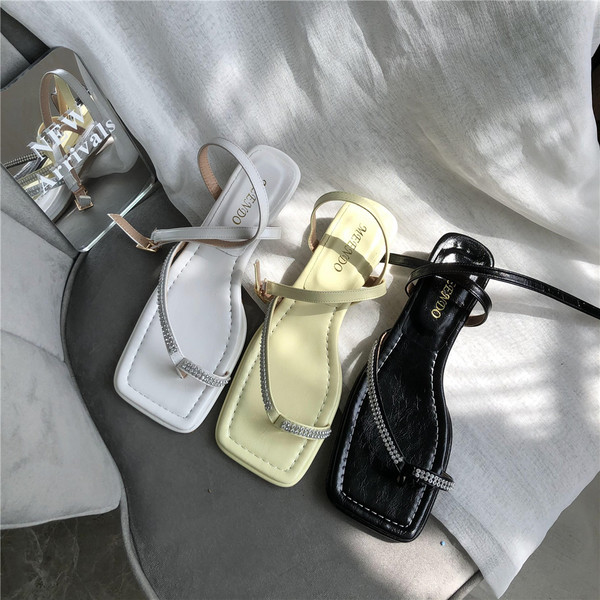 Uus mudel naiste kivide ja ristrihmadega sandaalid