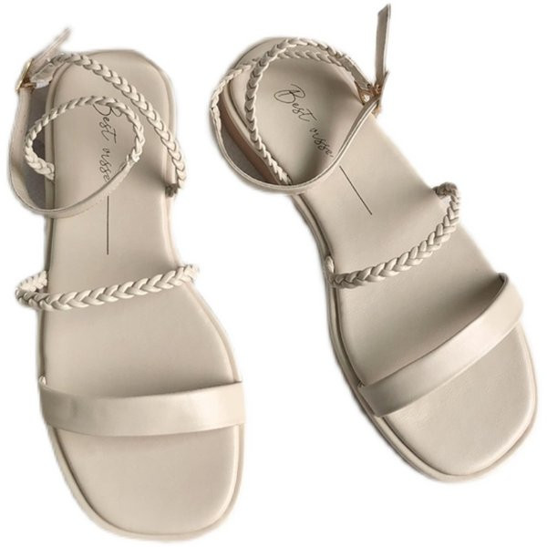 Naiste vabaaja rihmadega sandaalid - kunstnahast