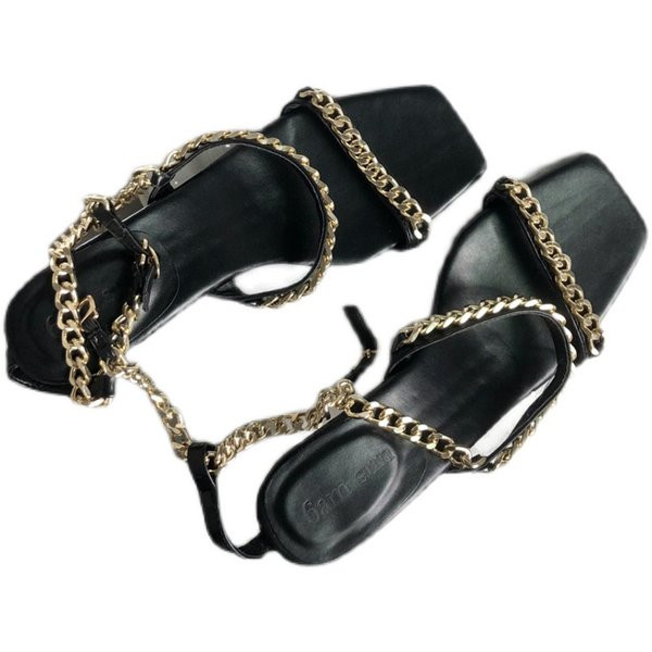 Naiste metallist rihmadega sandaalid