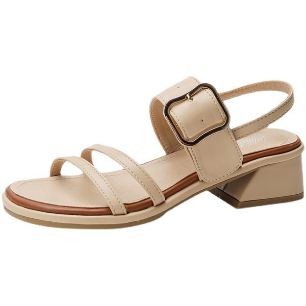 Női szandál eko bőrből, csattal