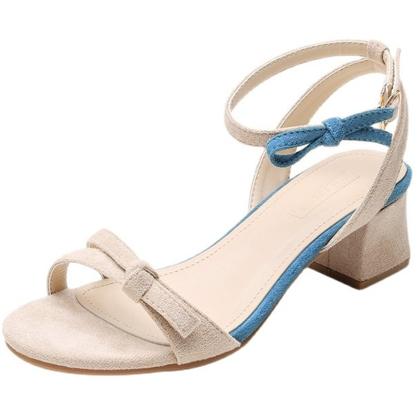 Naiste nahast sandaalid 4,5 cm kontsaga